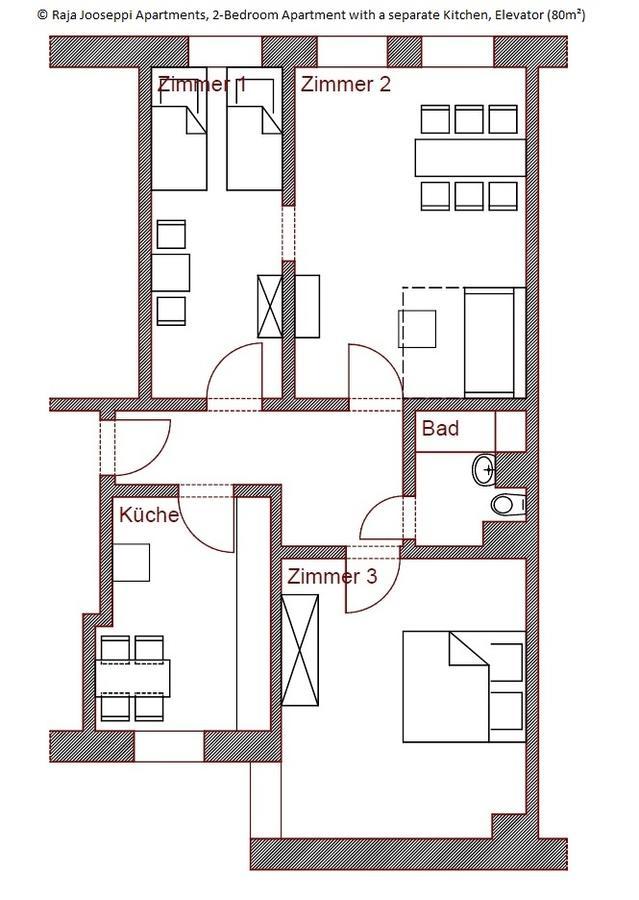 Raja Jooseppi Apartments Βερολίνο Δωμάτιο φωτογραφία